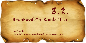 Brankován Kamélia névjegykártya